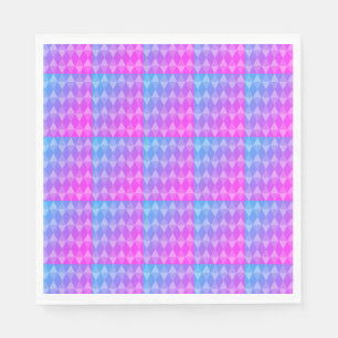 Pink, Purple, Blue Diamond Pattern Napkin