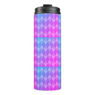 Pink, Purple, Blue Diamond Pattern Thermal Tumbler