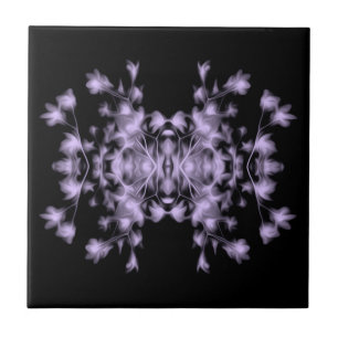 Pink Purple Blue Floral Graphic Pattern Tile