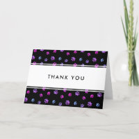 Pink Purple Blue Paw Prints Pet Business Thank You