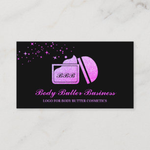 Pink Purple Body Butter Cosmetic Cream Business Card