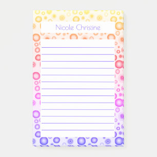 Pink Purple Bubbles Pattern CUSTOMIZED Notepad
