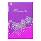 Pink purple butterfly monogram
