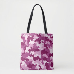 Pink & Purple Camouflage Pattern Tote Bag