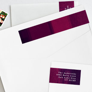 Pink Purple Chalk Holiday Return address label