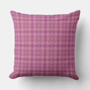 Pink Purple Checker Argyle Pattern Cushion