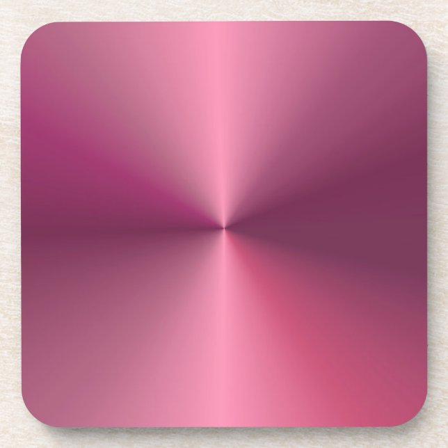 Pink Purple Colour Custom Blank Elegant Template Coaster (Front)