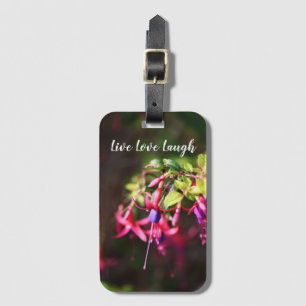 Pink Purple Colourful Fuchsia Flower Motivational Luggage Tag