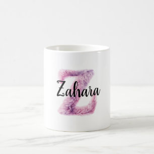 Pink Purple Cosy Letter Z Name Coffee Mug