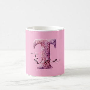 Pink Purple Cosy T Name Coffee Mug