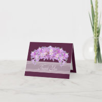 Pink Purple Crocus Botanical Floral Chic Thank You
