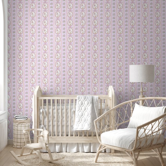 Pink & Purple Cute Ducks pattern for Your Kid Room Wallpaper (Kids)