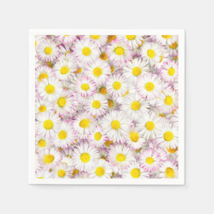Pink Purple Daisy Flower Pattern Napkin