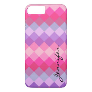 Pink Purple Diamond Geometric Pattern Case-Mate iPhone Case