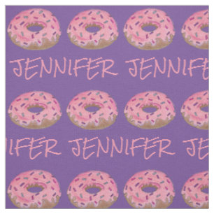 Pink Purple Doughnut Doughnut Doughnuts Name Fabri Fabric