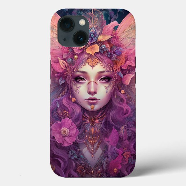 Pink Purple Fairy Queen Fantasy Art Case-Mate iPhone Case (Back)