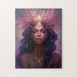 Pink Purple Fairy Queen Fantasy Art Jigsaw Puzzle
