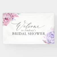 Pink Purple Floral Bridal / Baby Shower Welcome