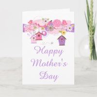 Pink & Purple Floral Mother's Day Card
