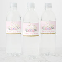 Pink Purple Floral Swan Princess Baby Shower Favou