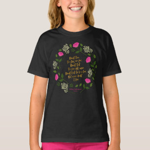 Pink Purple Floral William Shakespeare Never Doubt T-Shirt
