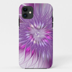 Pink Purple Flower Passion Abstract Fractal Art Case-Mate iPhone Case