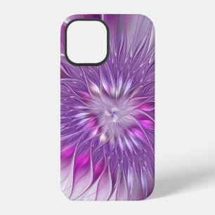 Pink Purple Flower Passion Abstract Fractal Art iPhone 12 Case