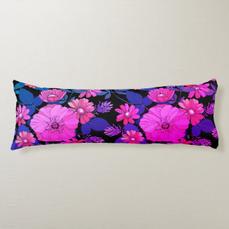 Pink & Purple Flower Print Body Pillow