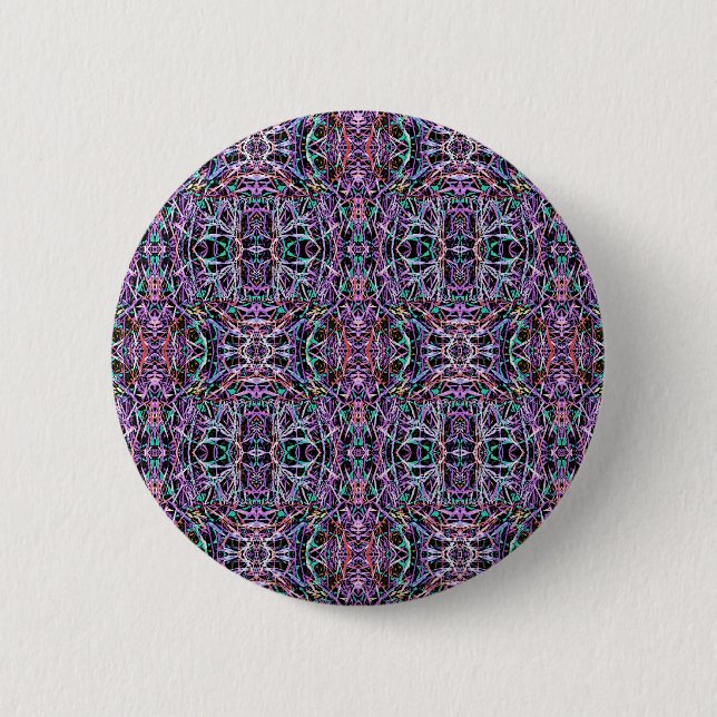 Pink Purple Geometric 6 Cm Round Badge (Front)