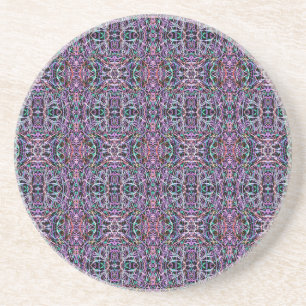 Pink Purple Geometric Coaster