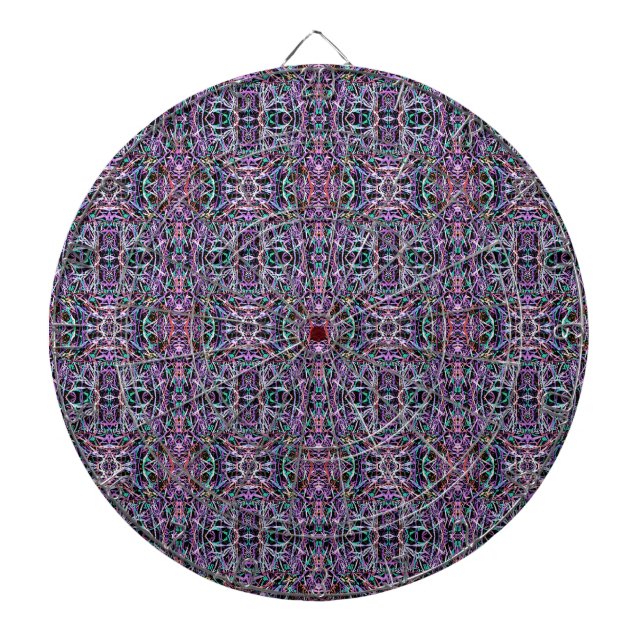 Pink Purple Geometric Dartboard (Front)