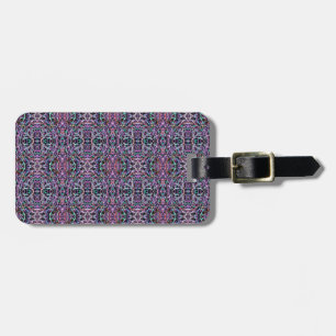 Pink Purple Geometric Luggage Tag