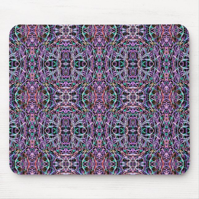 Pink Purple Geometric Mouse Pad (Front)