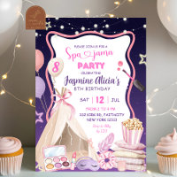 Pink Purple Girl Spa-jama Birthday