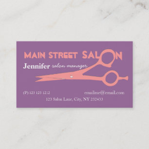 Pink Purple Girly Sheers Girly Beauty Salon Spa Appointment Card