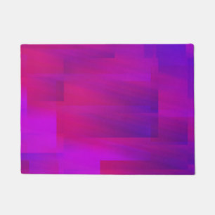 Pink Purple Glitch Art Vaporwave Aesthetic Analogu Doormat