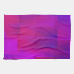 Pink Purple Glitch Art Vaporwave Aesthetic Analogu Tea Towel