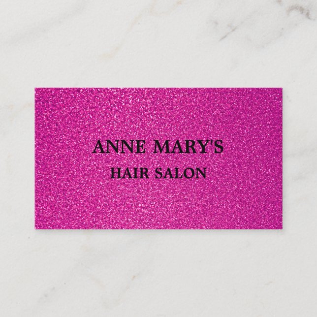 Pink Purple Glitter Hair Salon Spa Hairdresser  Business Card (Front)