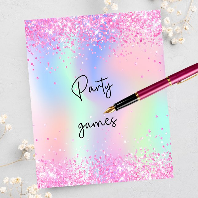 Pink purple glitter holographic party games (Creator Uploaded)