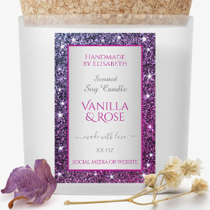 Pink Purple Glitter Sparkle Product Labels Beauty&