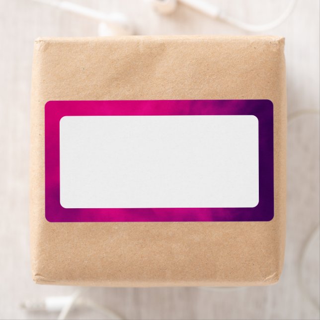 Pink Purple Gradient Border Labels – Customisable (Insitu)