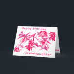 Pink & Purple Granddaughter Birthday Card<br><div class="desc">I was thinking of little girls in my family as I was creating these designs and this verse.  I hope you like it!</div>