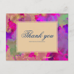 Pink, purple, green marble ink invitations