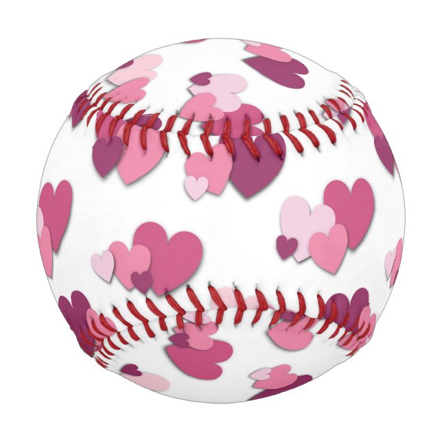Pink & Purple Hearts Baseball (Front)