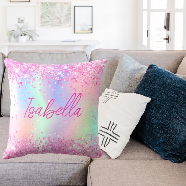 Pink purple holographic cushion (Creator Uploaded)