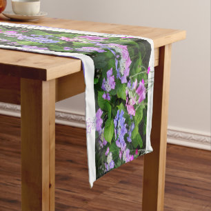 Pink & Purple Hydrangea Design Table Runner