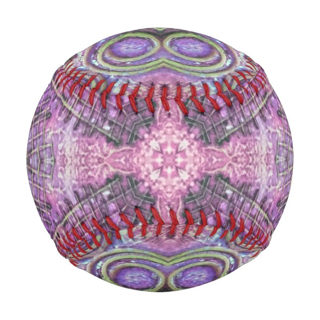 Pink & Purple Jewel Pattern Baseball (Back)