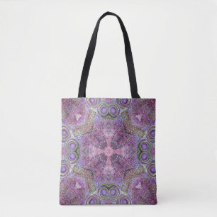 Pink & Purple Jewel Pattern Tote Bag