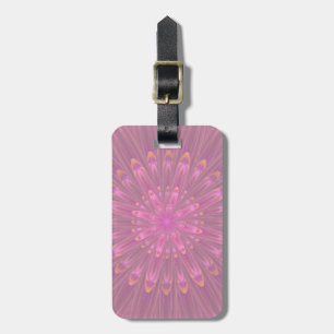 Pink & Purple Kaleidoscope Flower Luggage Tag