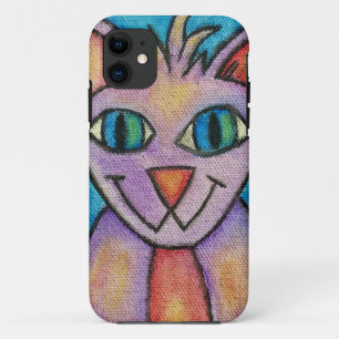 Pink Purple Kitty Cat Case-Mate iPhone Case